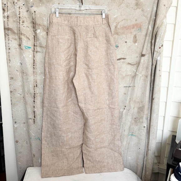 Everlane the Linen Way-High Drape Pant, Cornstalk Chambray - Picture 5 of 7